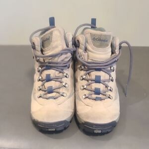 Columbia Kids Beige and Lavender Lace-Up Outdoor Boots